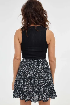 Falda Mini Estampado Flores
