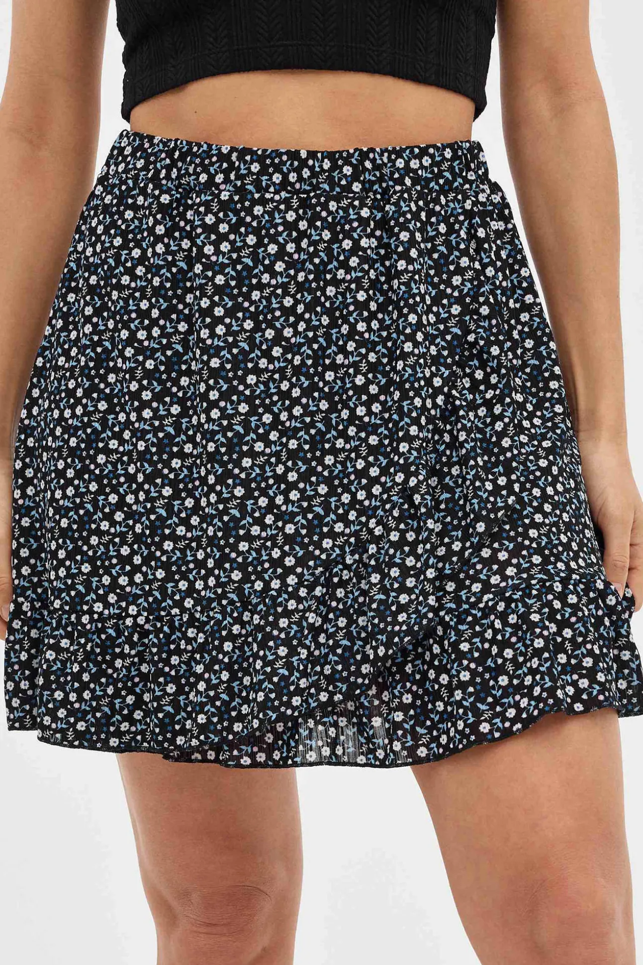 Falda Mini Estampado Flores