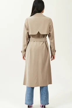 Gabardina Larga De Tejido Vaporoso