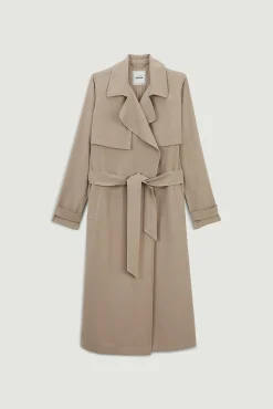 Gabardina Larga De Tejido Vaporoso