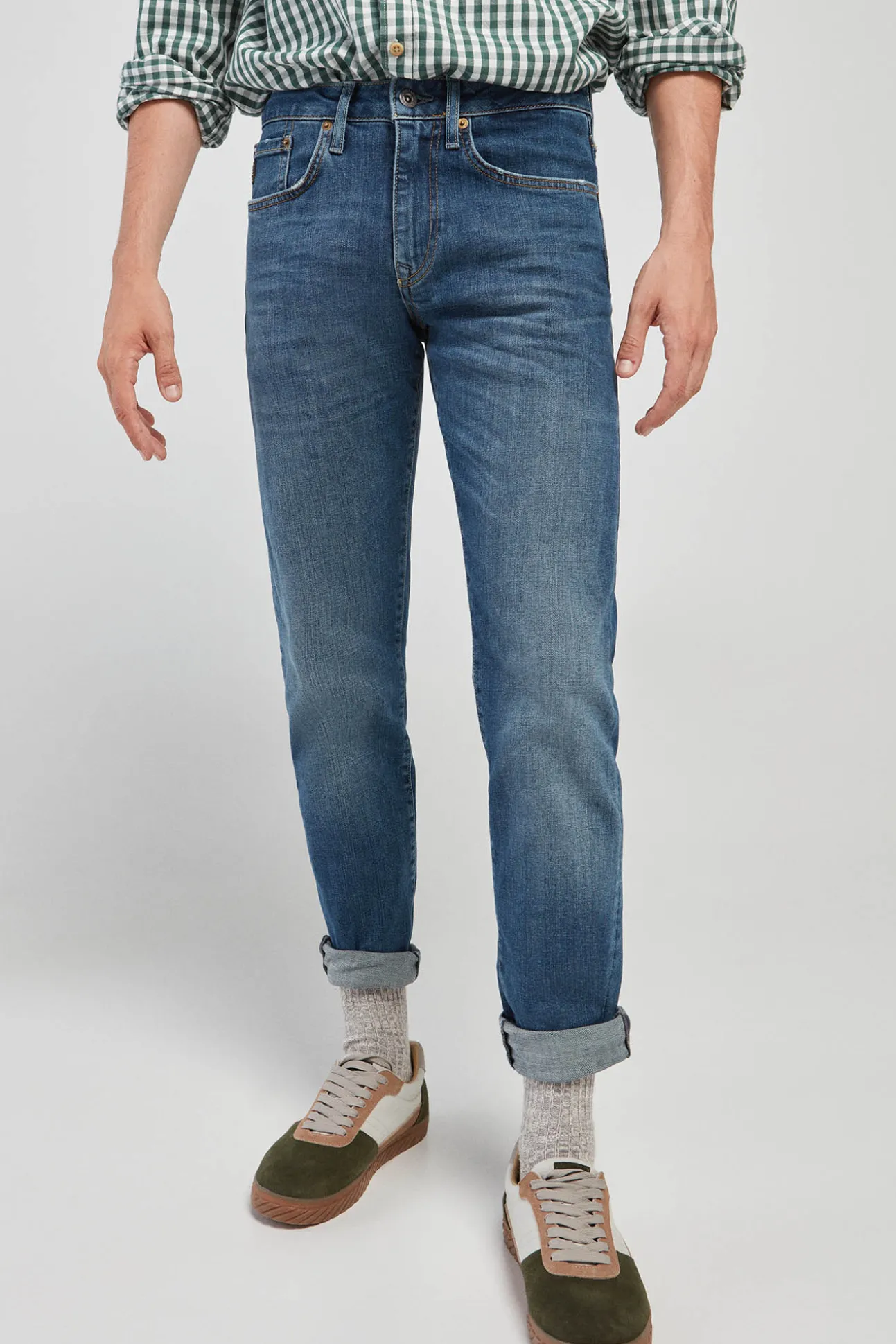 Jeans Rectos Entallados Vintage