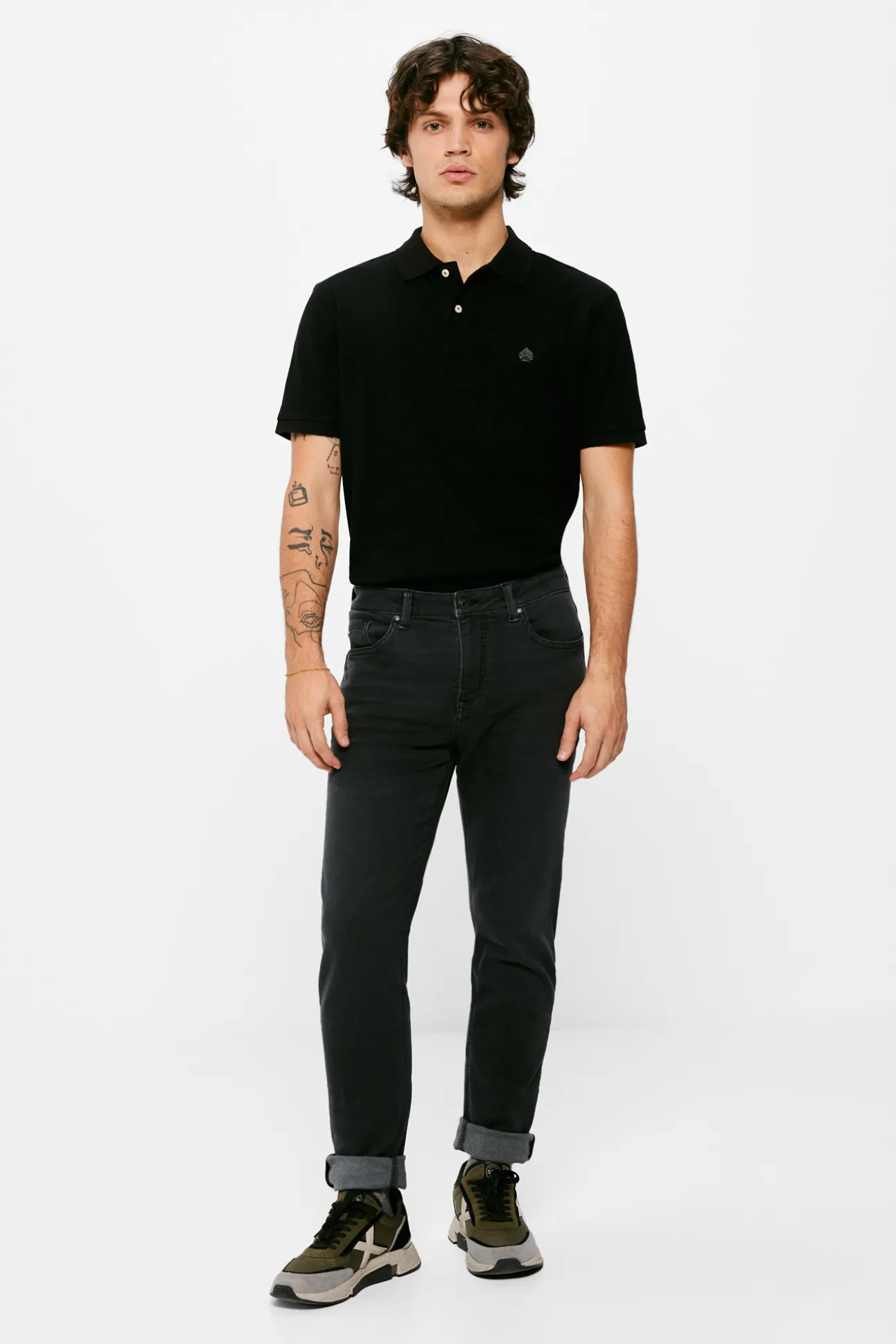 Jeans Skinny Negro Lavado