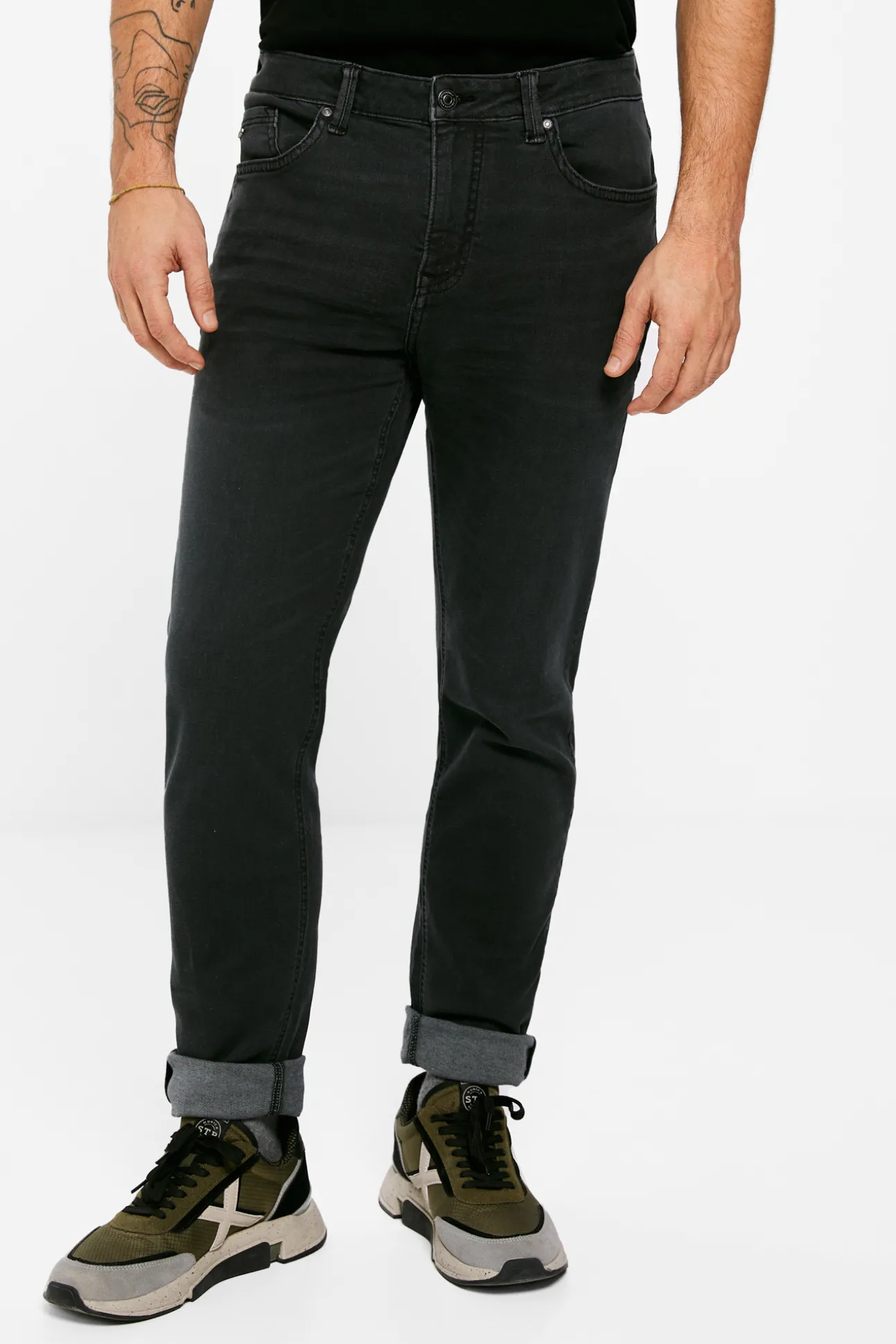 Jeans Skinny Negro Lavado