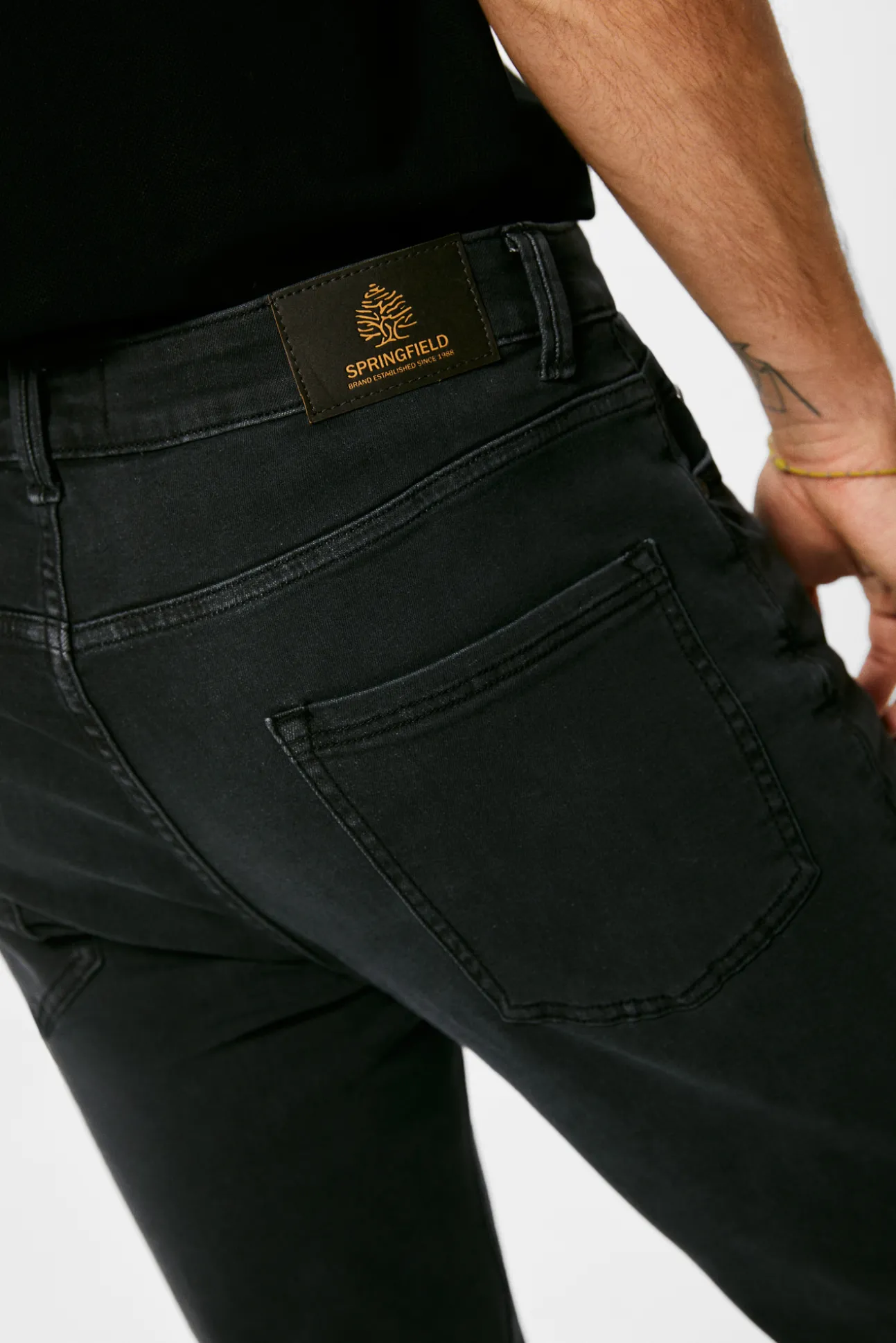 Jeans Skinny Negro Lavado