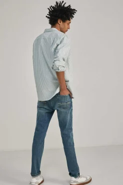 Jeans Slim Lavado Medio Ensuciado