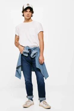 Jeans Slim Lavado Medio Oscuro
