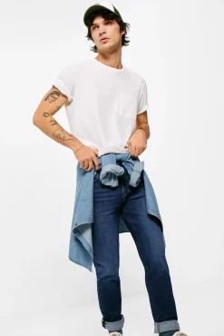 Jeans Slim Lavado Medio Oscuro
