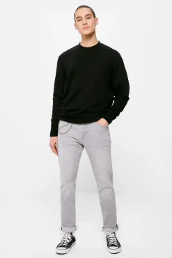 Jeans Slim Ligero Gris Lavado Claro