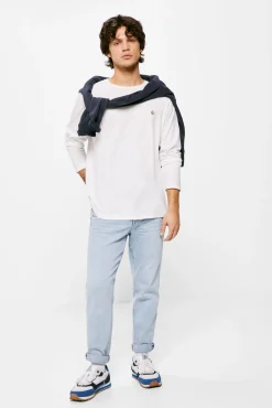Jeans Slim Straight Lavado Medio Claro