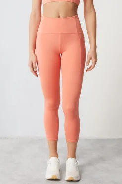 Leggings Crop Coral 4D Stretch