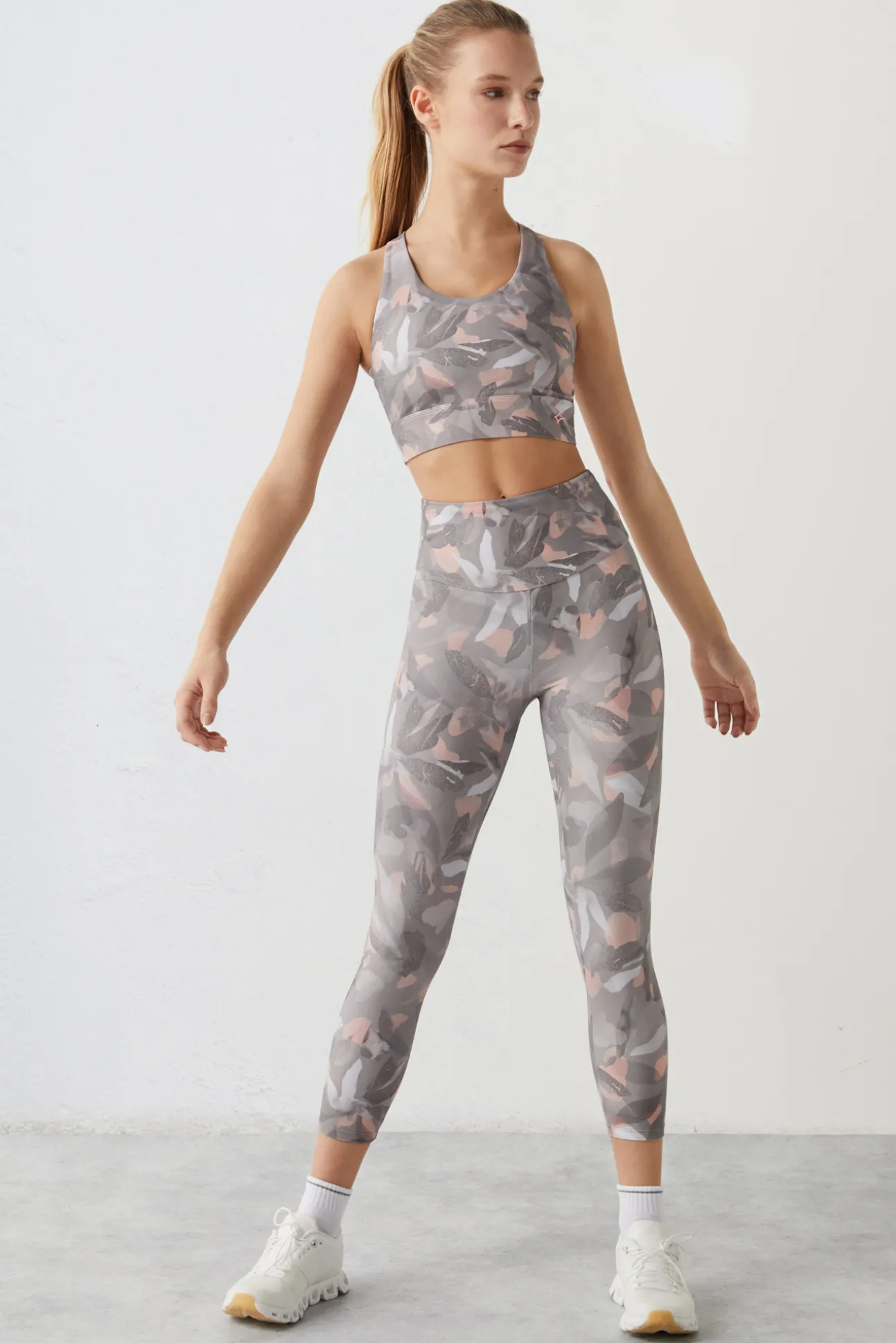Leggings Crop Flores 4D Stretch