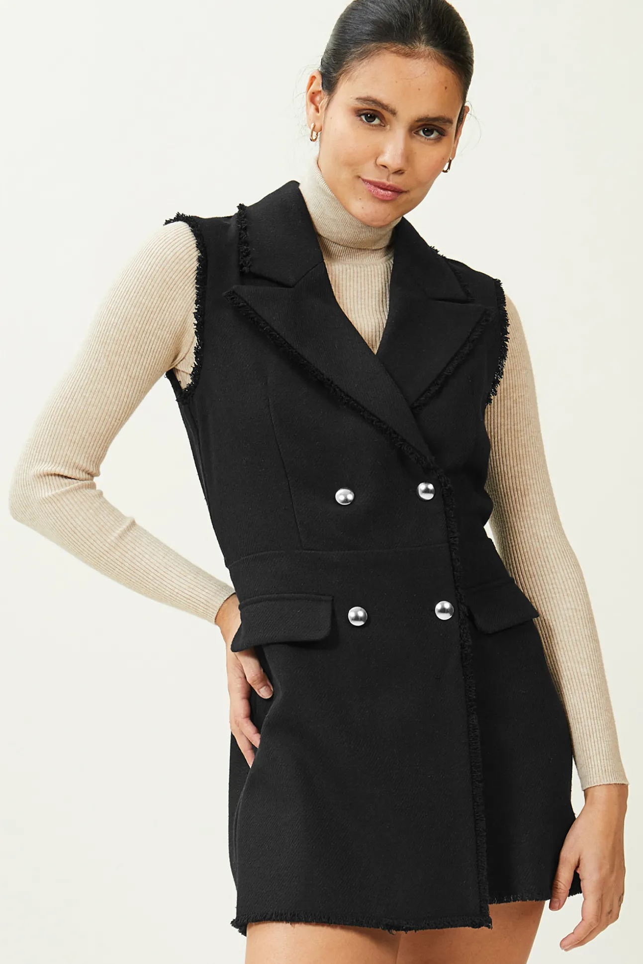 Mono Corto Sin Mangas De Tweed
