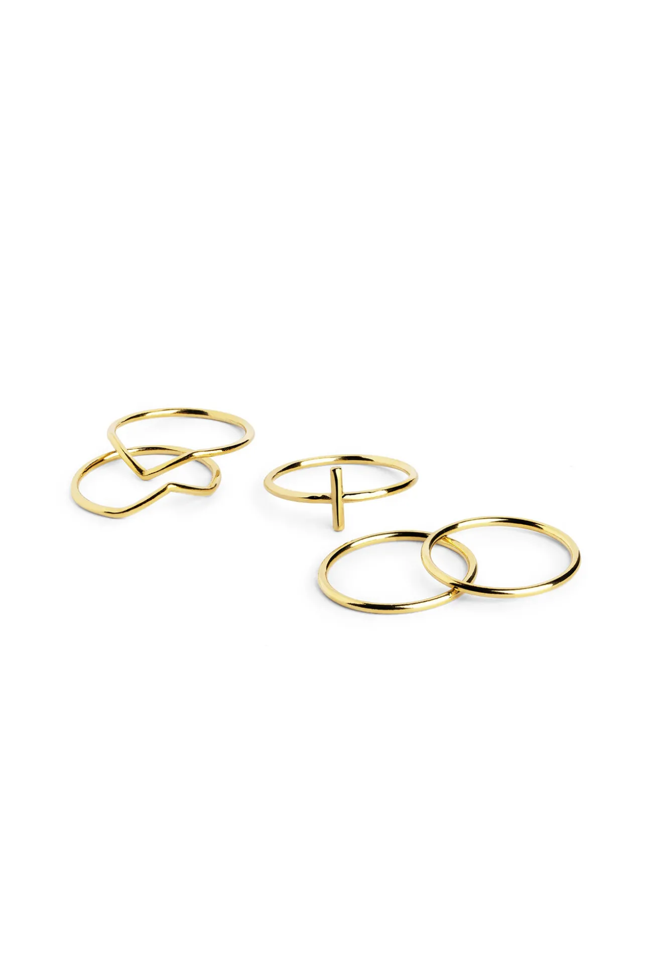 Pack 5 Anillos Nefertiti Oro