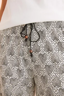 Pantalon 100% Algodon Estampado Corazones