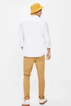 Pantalon 5 Bolsillo Color Skinny Lavado