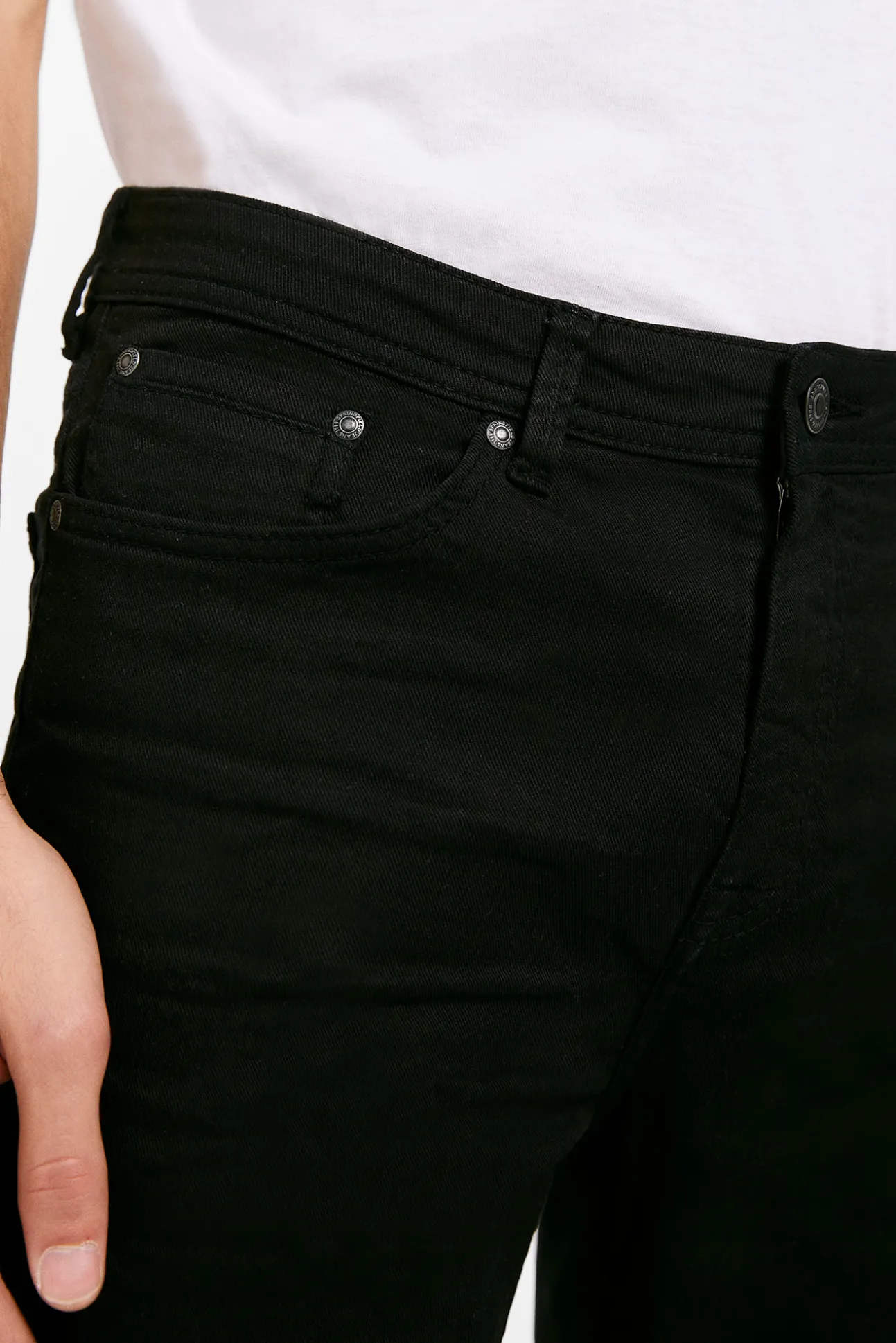 Pantalon 5 Bolsillo Color Skinny Lavado