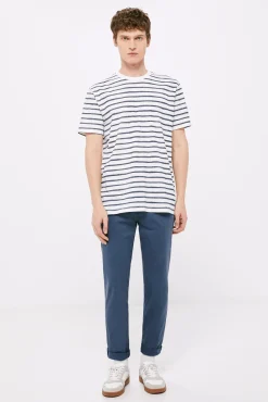 Pantalon 5 Bolsillos Ligero Color Slim Lavado