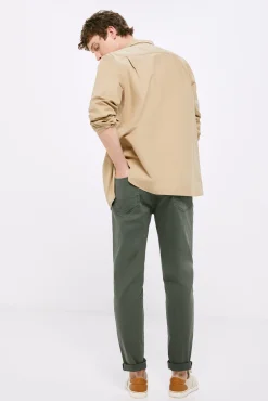 Pantalon 5 Bolsillos Ligero Color Slim Lavado