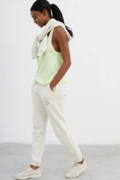 Pantalon Jogger 100% Algodon Blanco