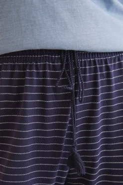 Pantalon Largo 100% Algodon Estampado Rayas