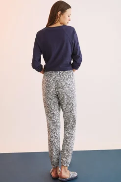 Pantalon Largo 100% Algodon Flores