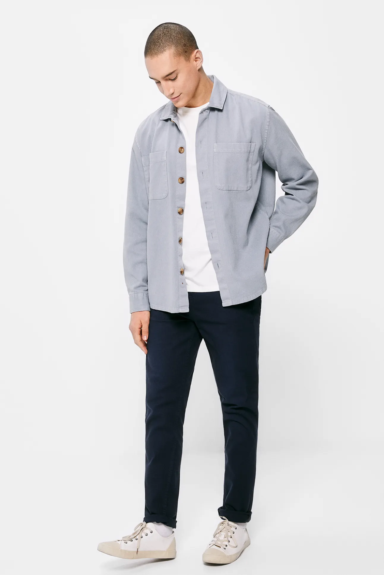 Pantalon Slim 5 Bolsillos Color