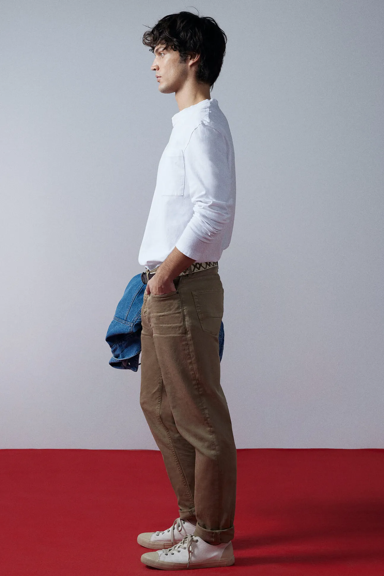 Pantalon Slim 5 Bolsillos Color