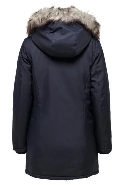 Parka Con Capucha Con Pelo Y Bolsillos