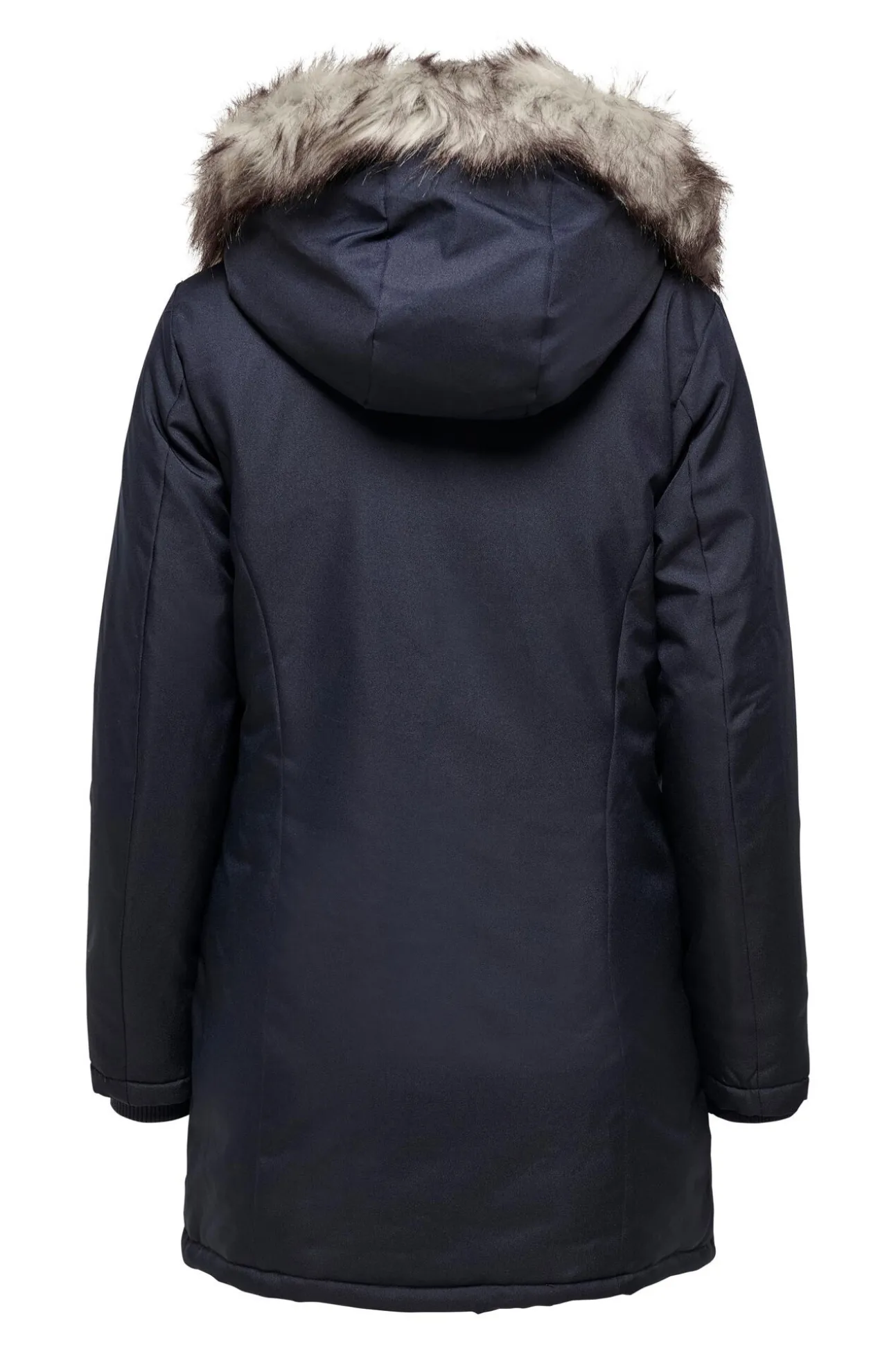 Parka Con Capucha Con Pelo Y Bolsillos