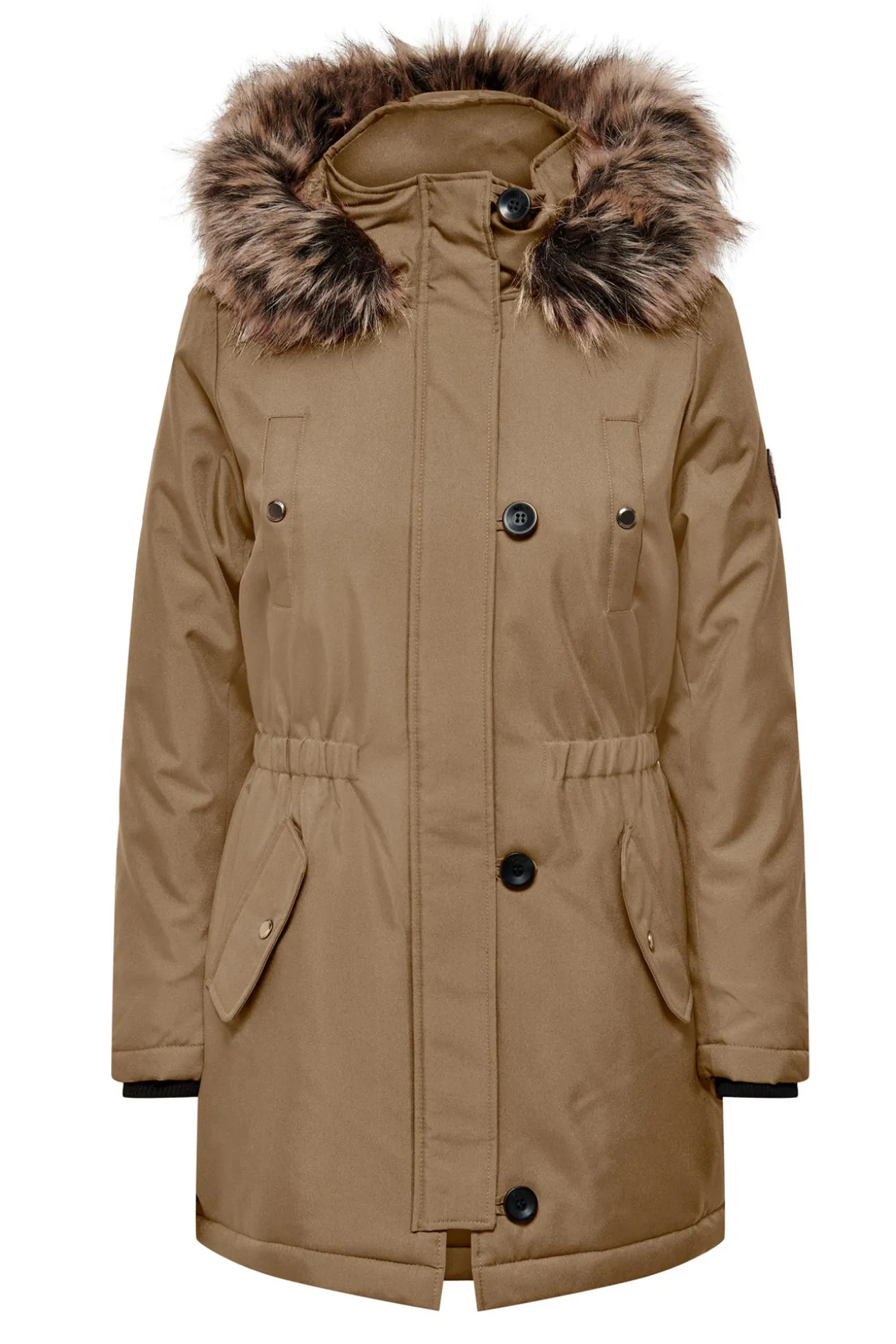 Parka Con Capucha Y Pelo