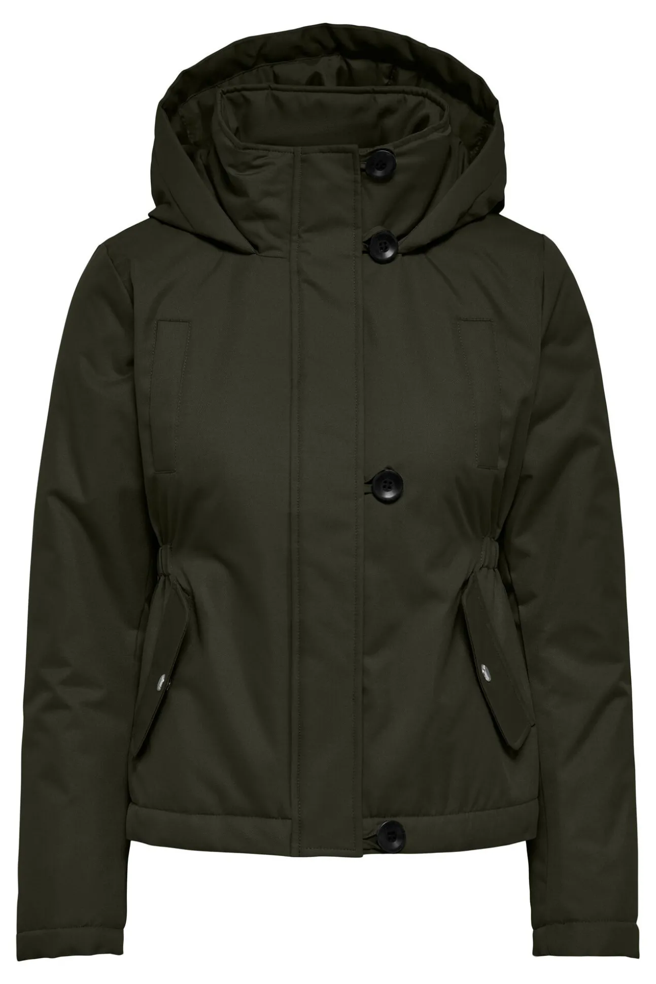 Parka Corta Con Capucha