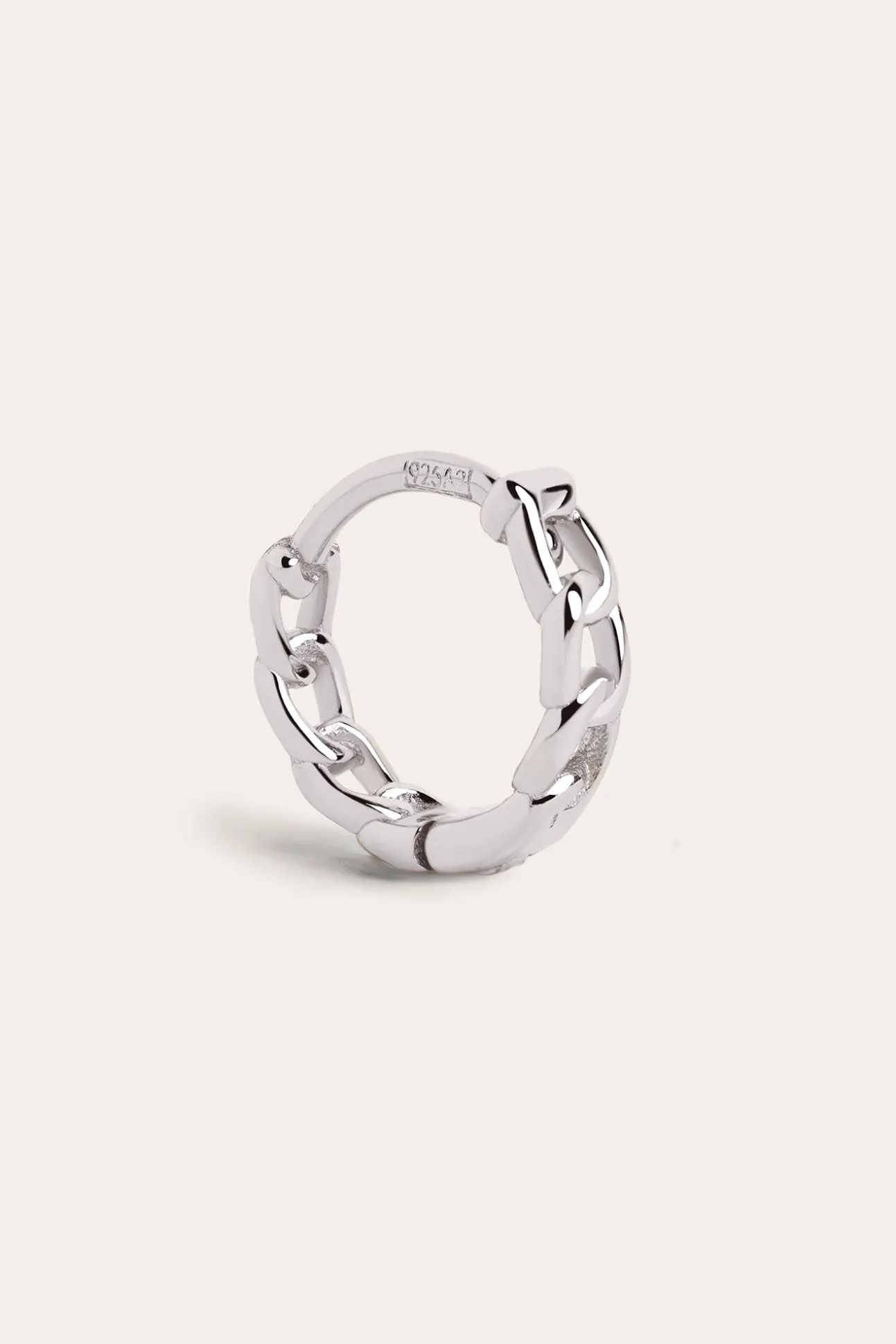 Pendiente Suelto Aro Chain S Plata