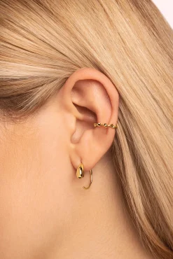 Pendiente Suelto Ear Cuff Twine Oro