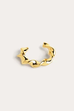 Pendiente Suelto Ear Cuff Twine Oro