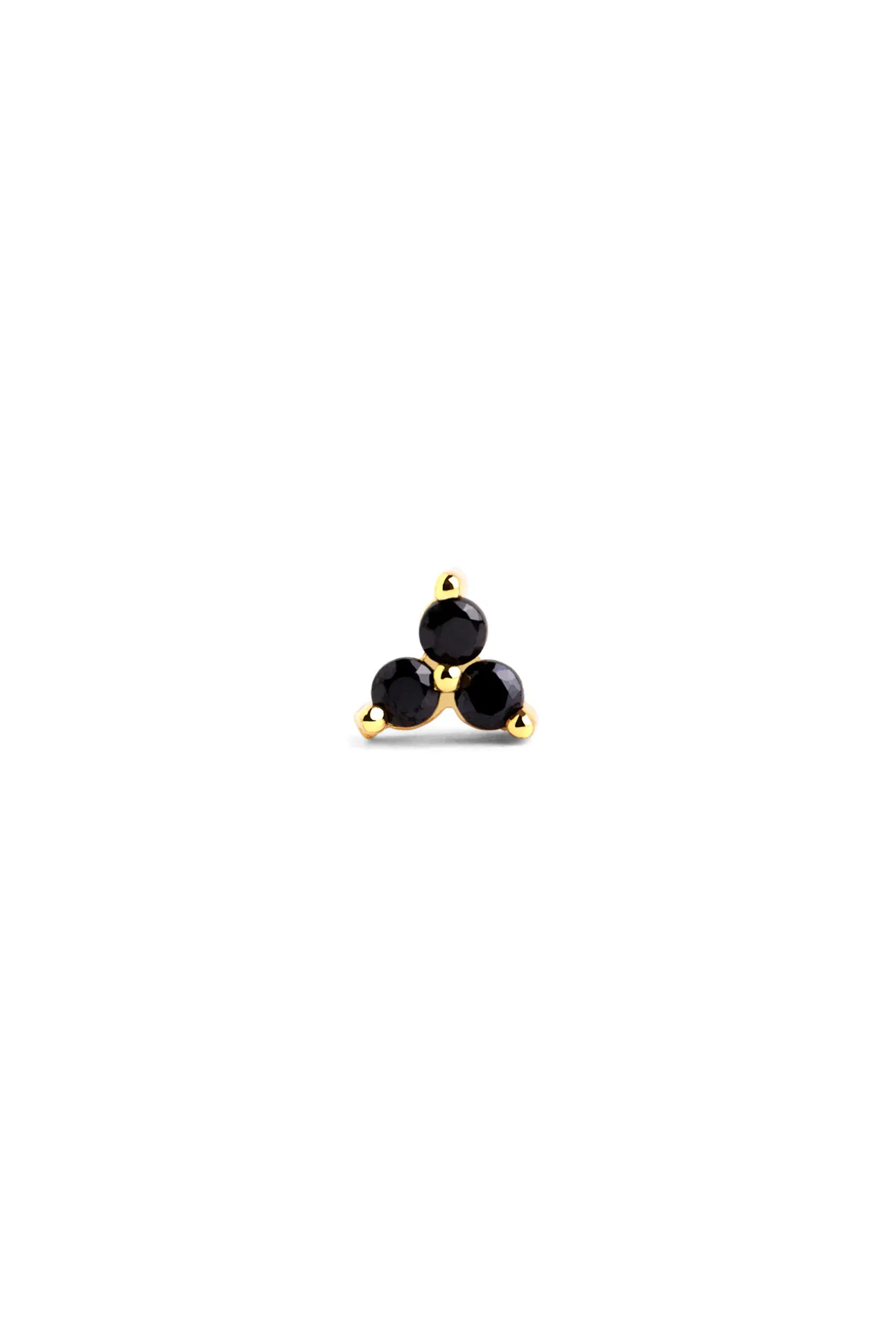 Pendiente Suelto Trebol Black Oro