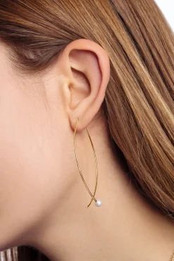 Pendientes Arch Pearl Oro