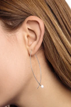 Pendientes Arch Pearl Plata