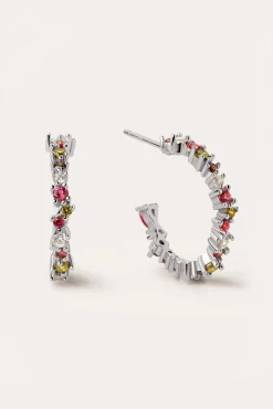 Pendientes Aro Estellar Colors Plata