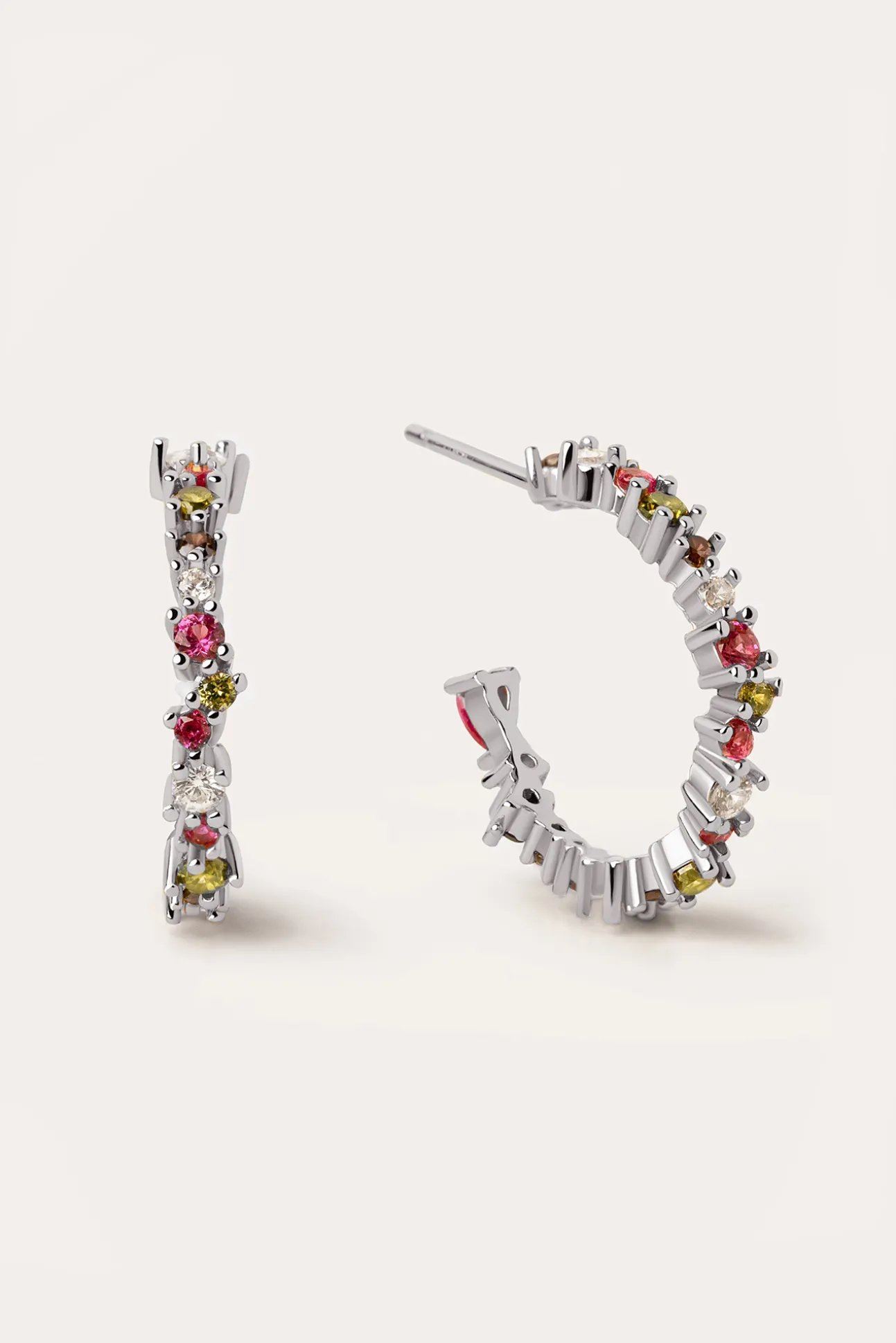 Pendientes Aro Estellar Colors Plata