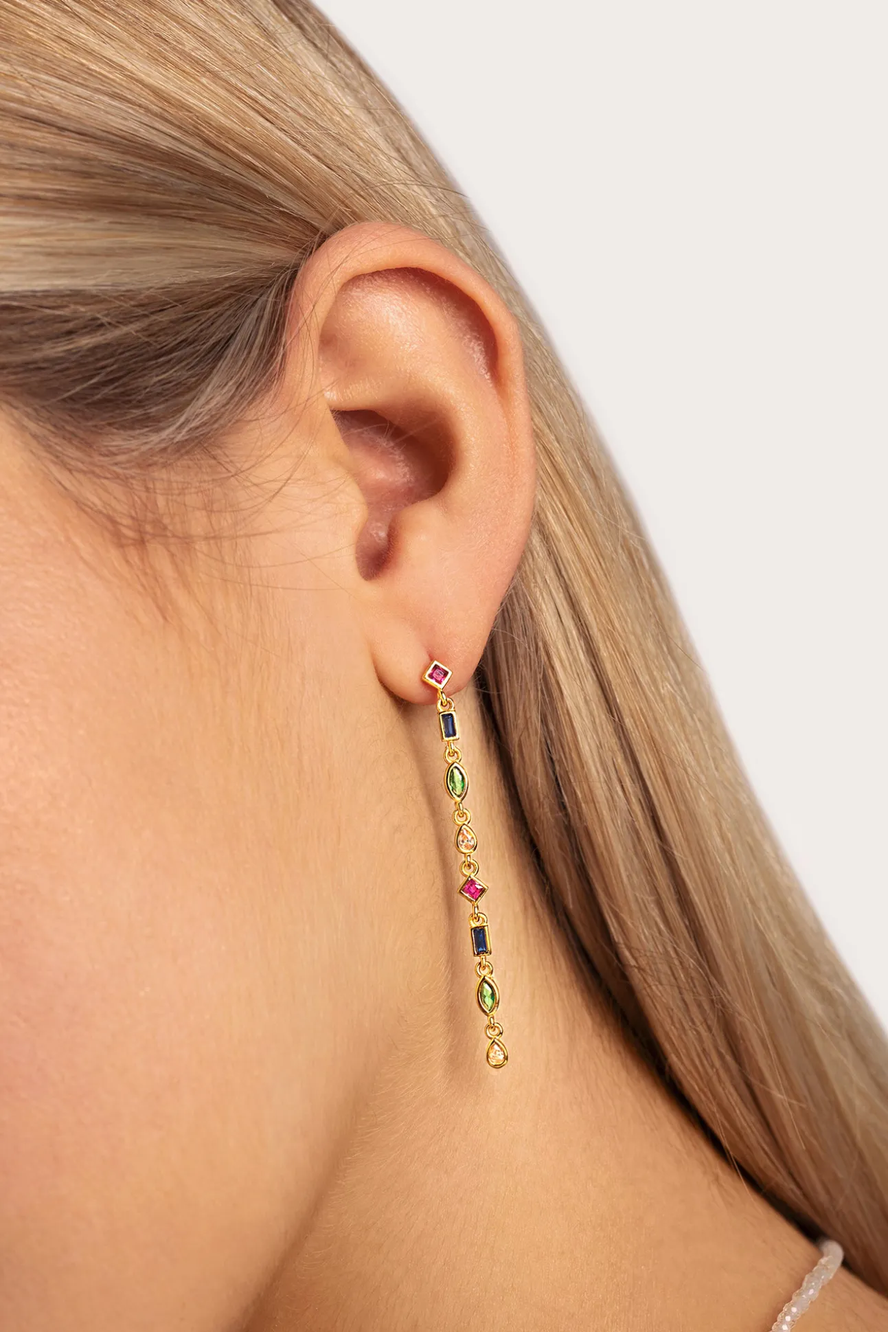Pendientes Cascade Colors Oro