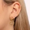 Pendientes Circles Twist Baño Oro