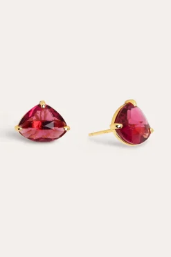 Pendientes Drop M Raspberry Oro
