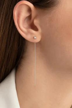 Pendientes Falling Stick Spark Plata