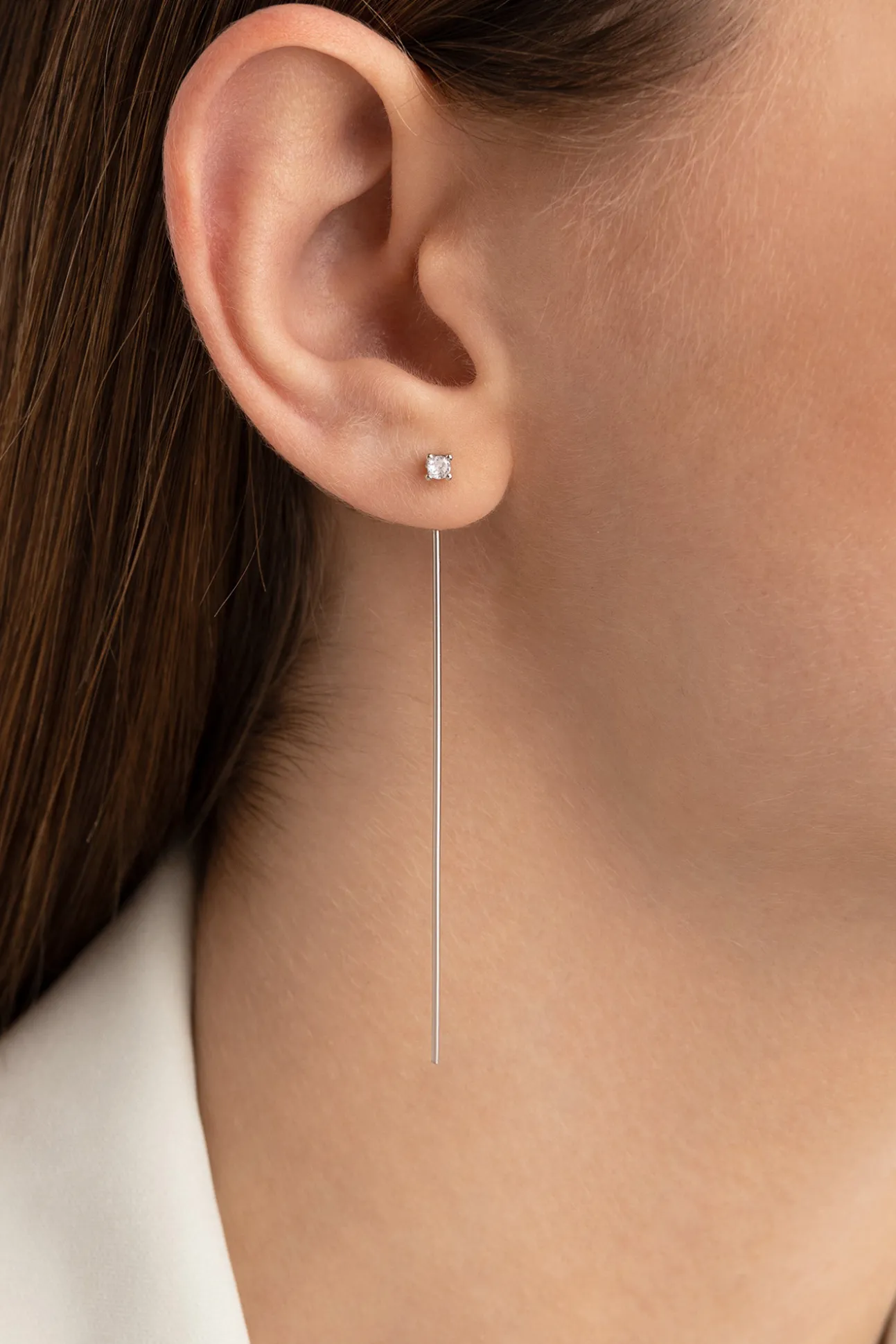 Pendientes Falling Stick Spark Plata
