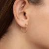Pendientes Gleam Raspberry Plata Baño Oro