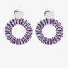Pendientes Largos Con Textil