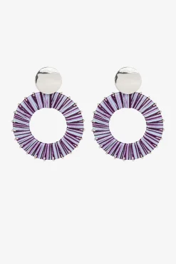 Pendientes Largos Con Textil