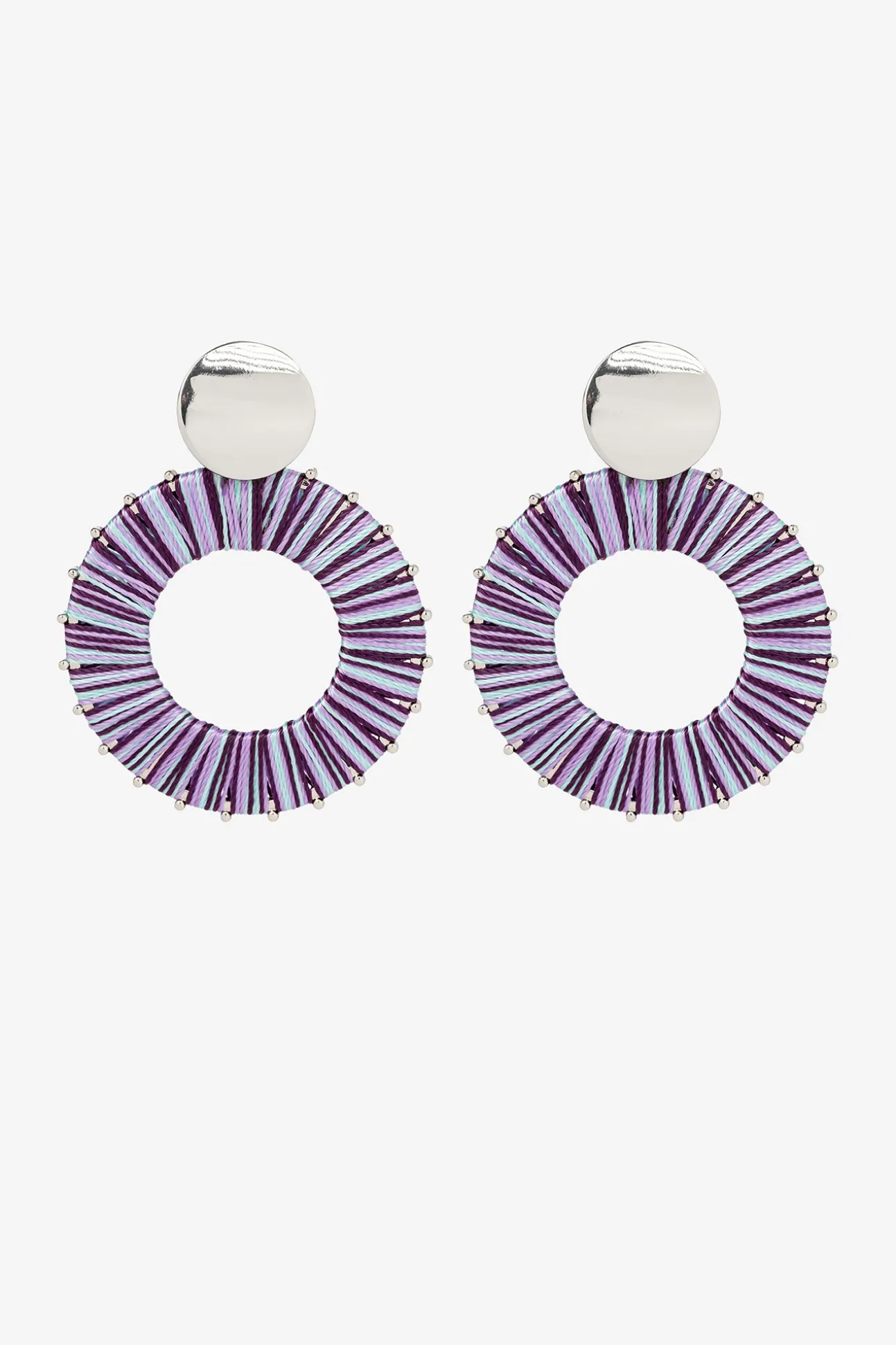 Pendientes Largos Con Textil
