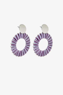 Pendientes Largos Con Textil