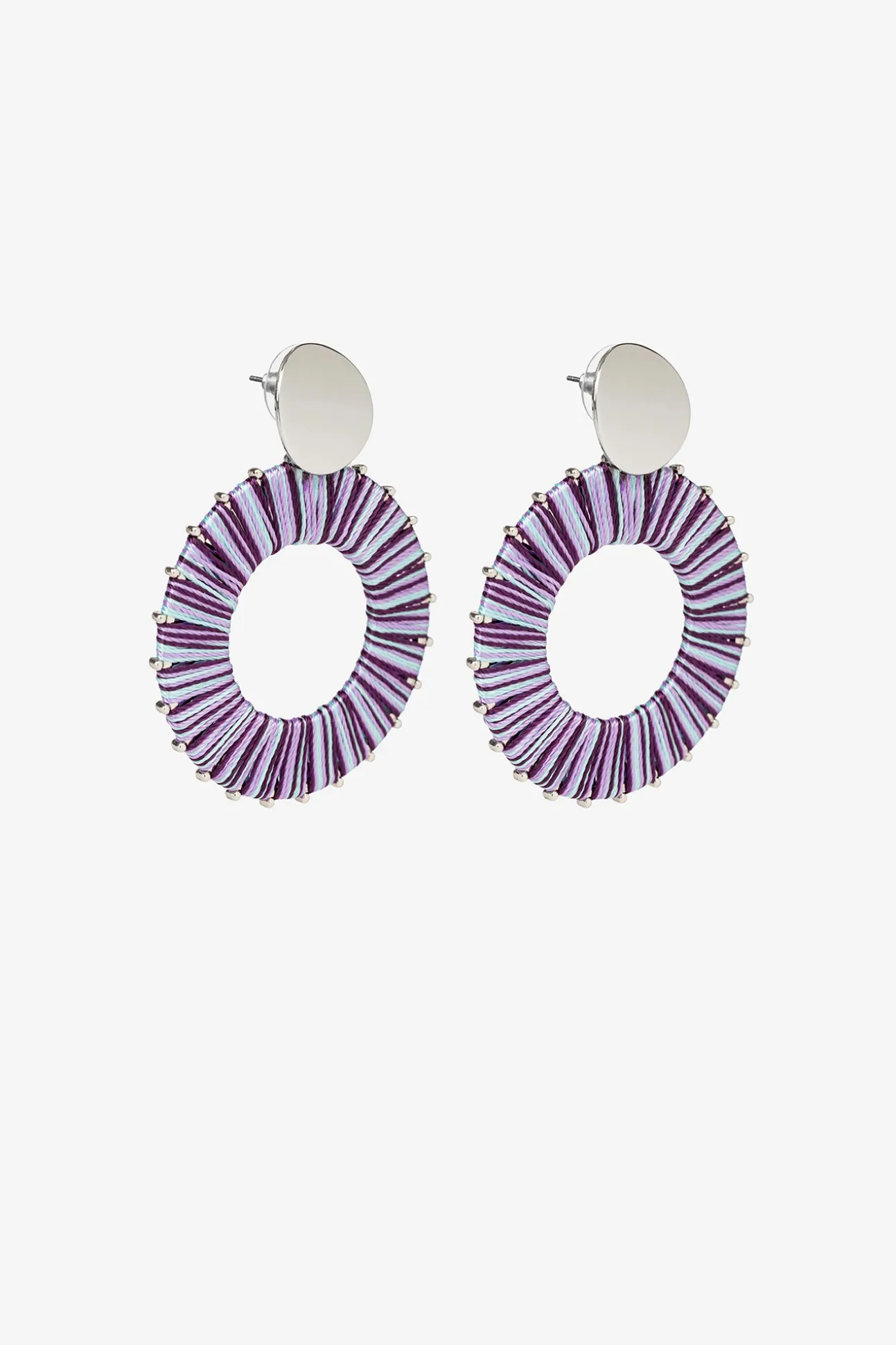 Pendientes Largos Con Textil
